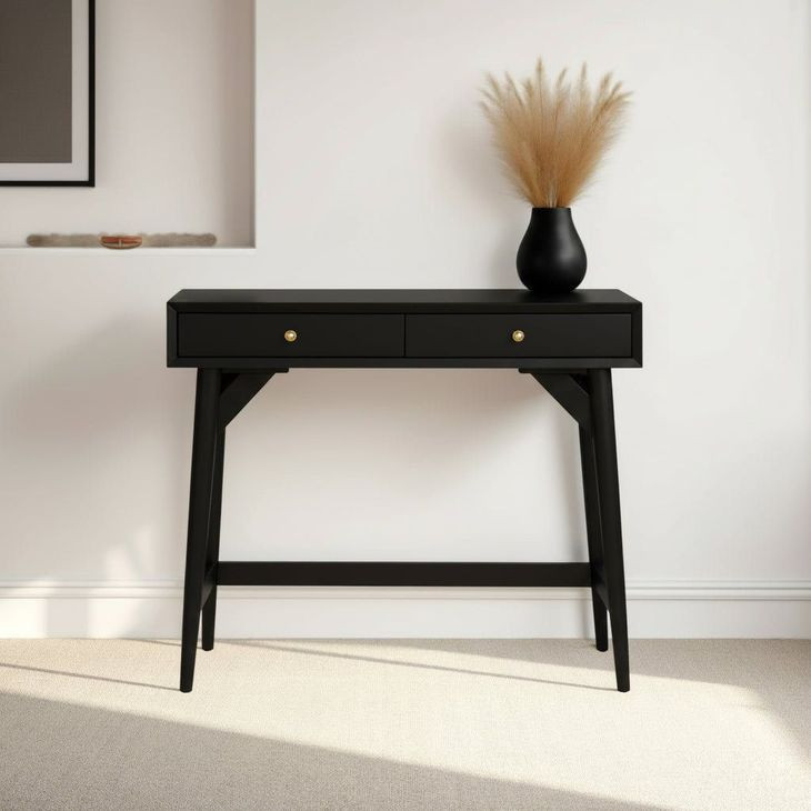 Flynn Black 36" Mini Writing Desk