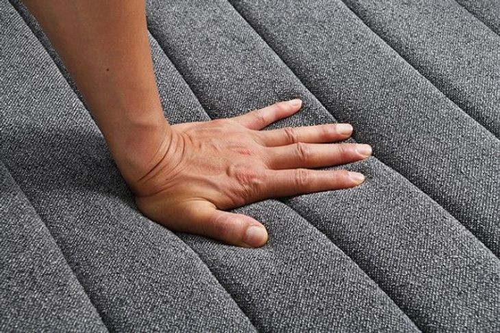 Hoople Dark Gray Upholstered Swivel Chair with Pillows