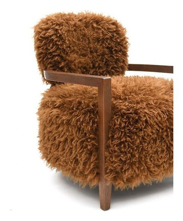 Eramo Camel Brown Upholstered Accent Chair