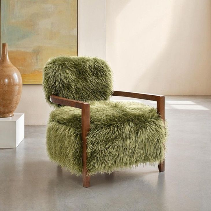 Eramo Green Upholstered Accent Chair