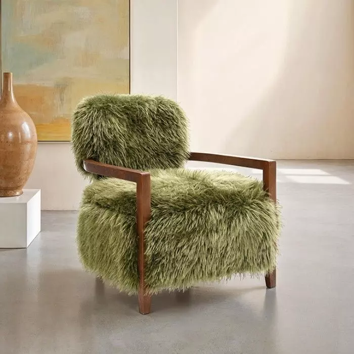 Eramo Green Upholstered Accent Chair