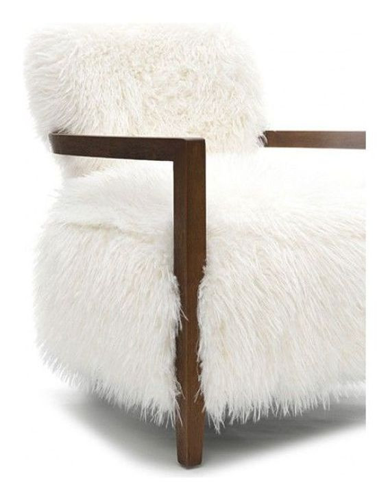 Eramo White Upholstered Accent Chair