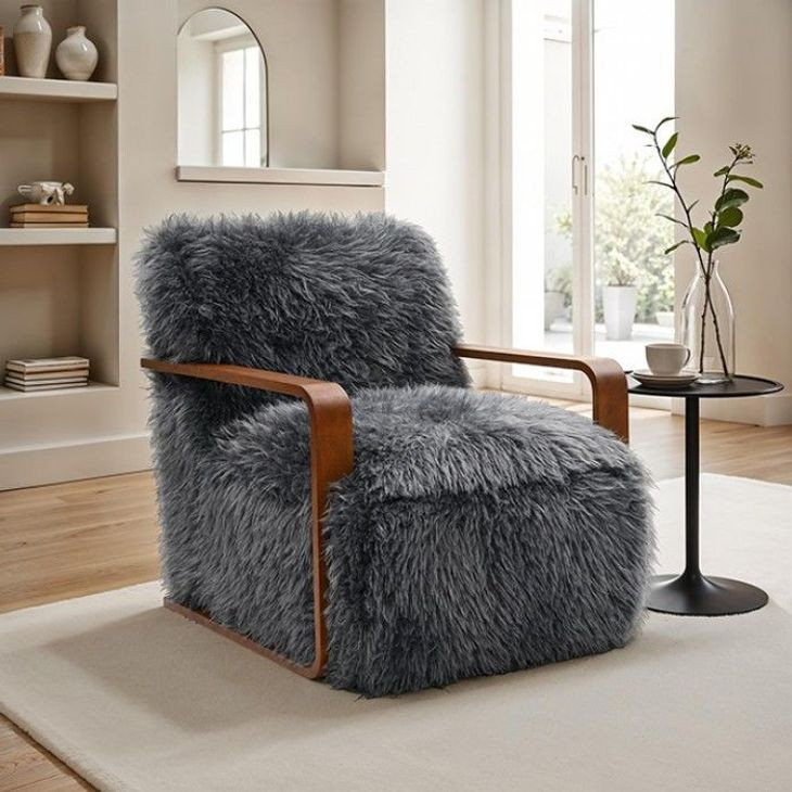 Elardo Charcoal Gray Upholstered Accent Chair
