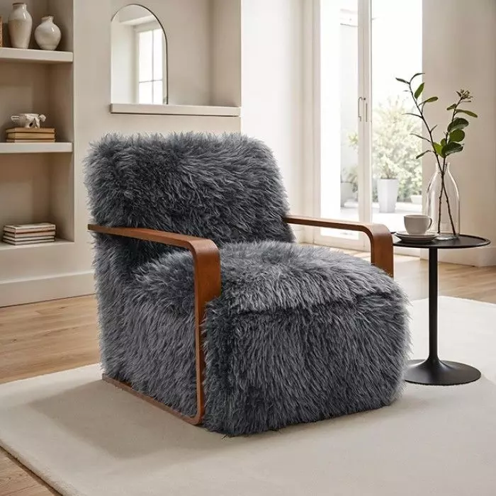Elardo Charcoal Gray Upholstered Accent Chair