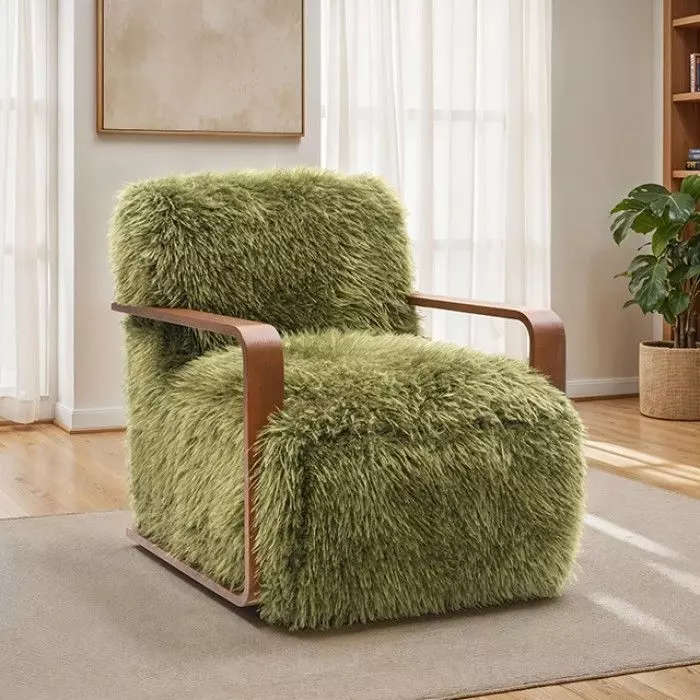 Elardo Green Upholstered Accent Chair