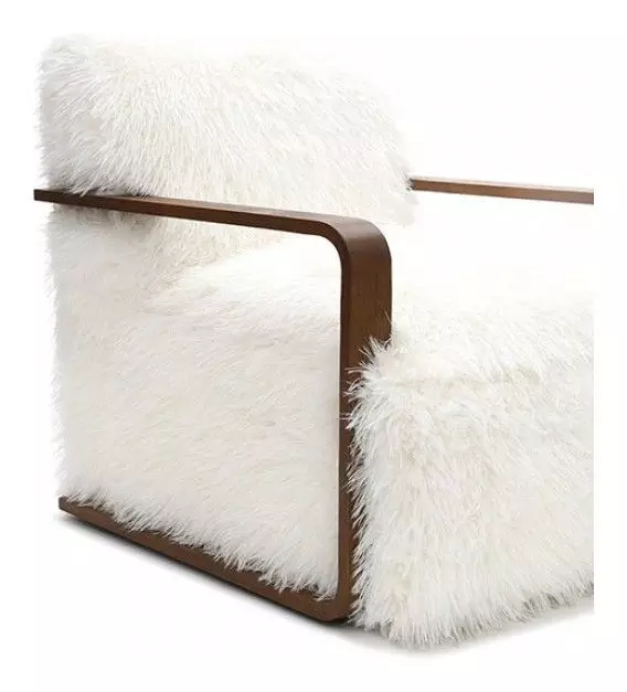 Elardo White Upholstered Accent Chair