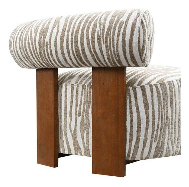 Niobe Beige Upholstered Accent Chair