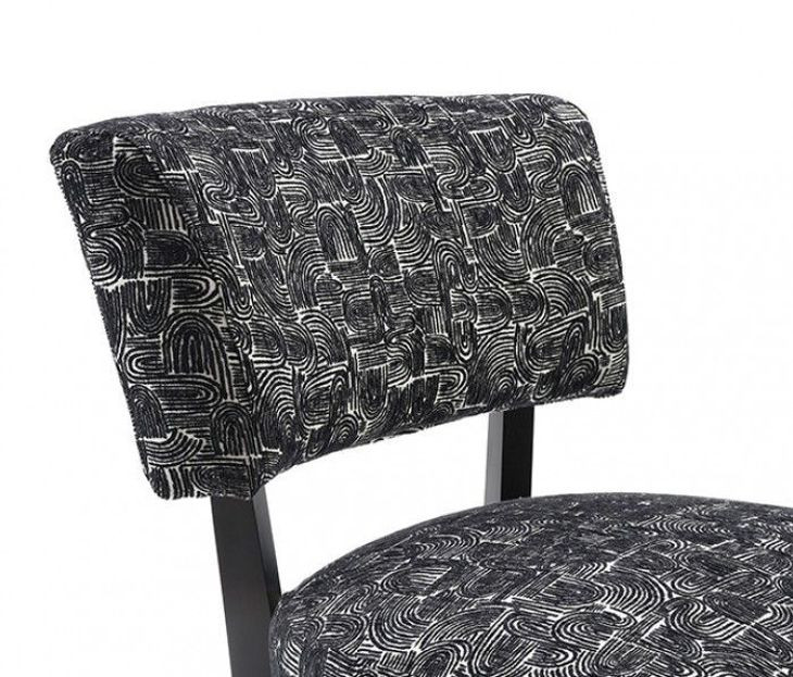 Aveni Black Upholstered Accent Chair