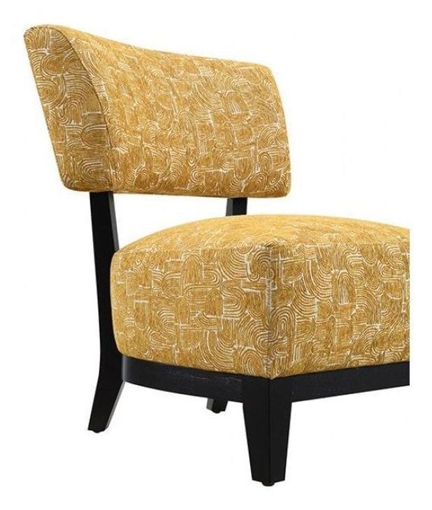 Aveni Yellow Upholstered Accent Chair