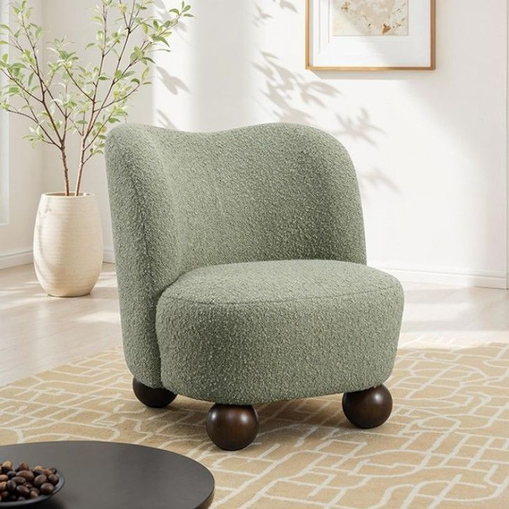 Karey Green Upholstered Accent Chair