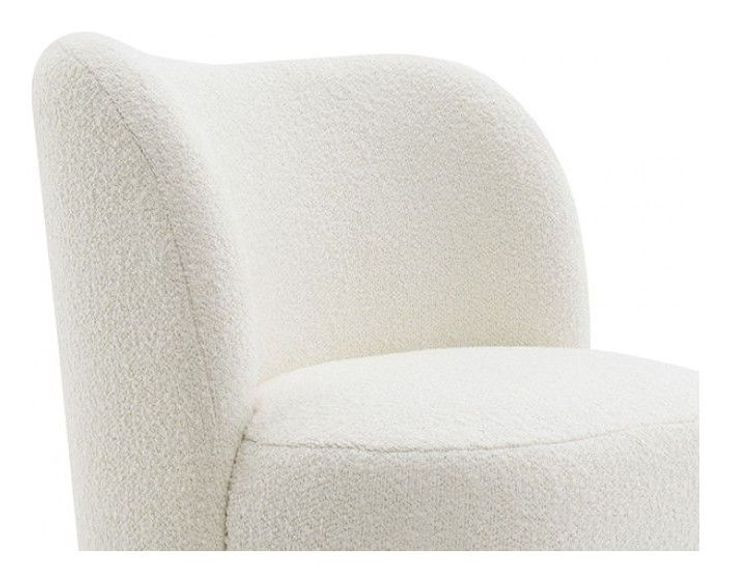 Karey White Upholstered Accent Chair
