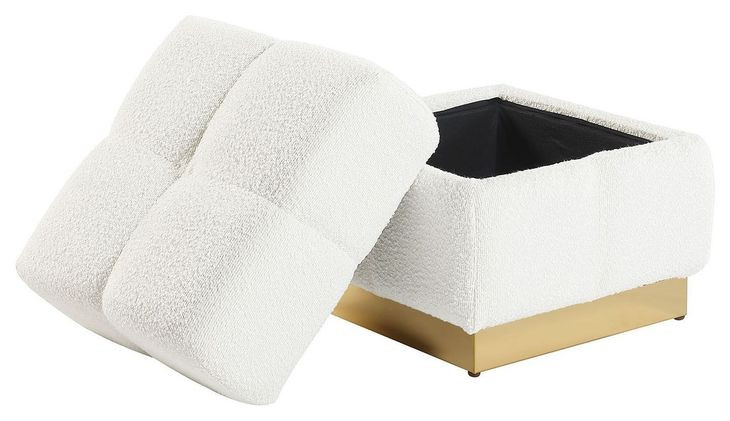 Aileen Beige Storage Stool