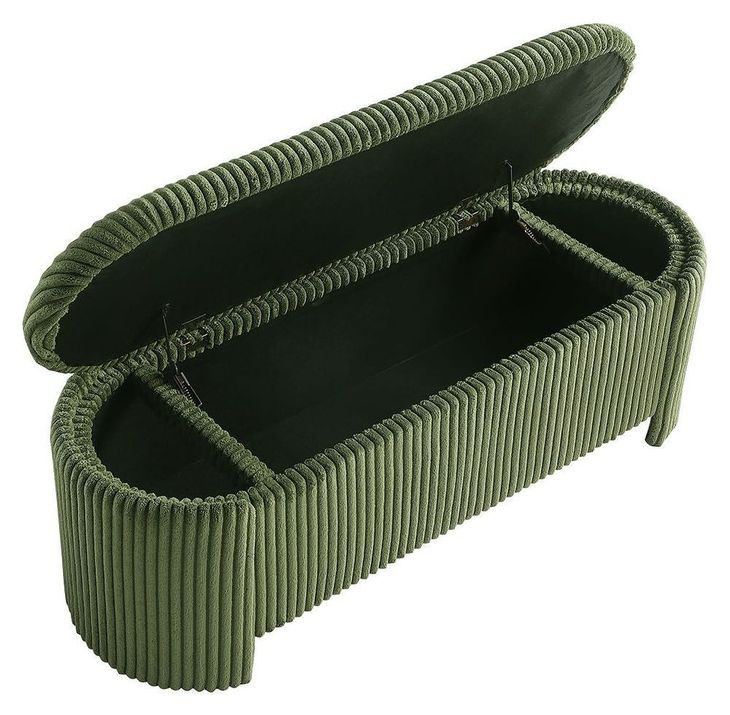 Grainne Green Upholstered 51" Accent Bench with Storage