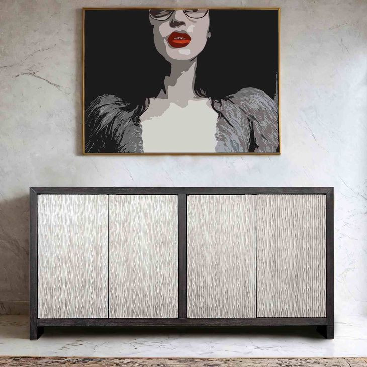 Forger Weathered Black and Silver 4 Door Server