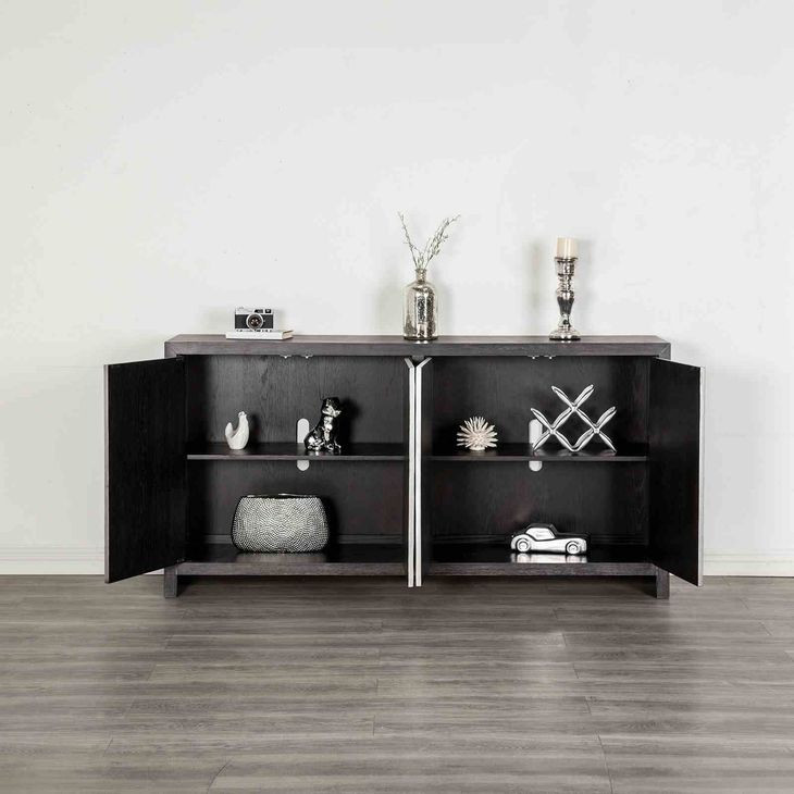 Forger Weathered Black and Silver 4 Door Server