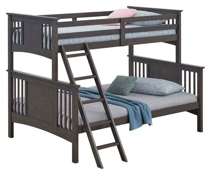 Spring Creek Stain Gray Twin Over Full Bunk Bed
