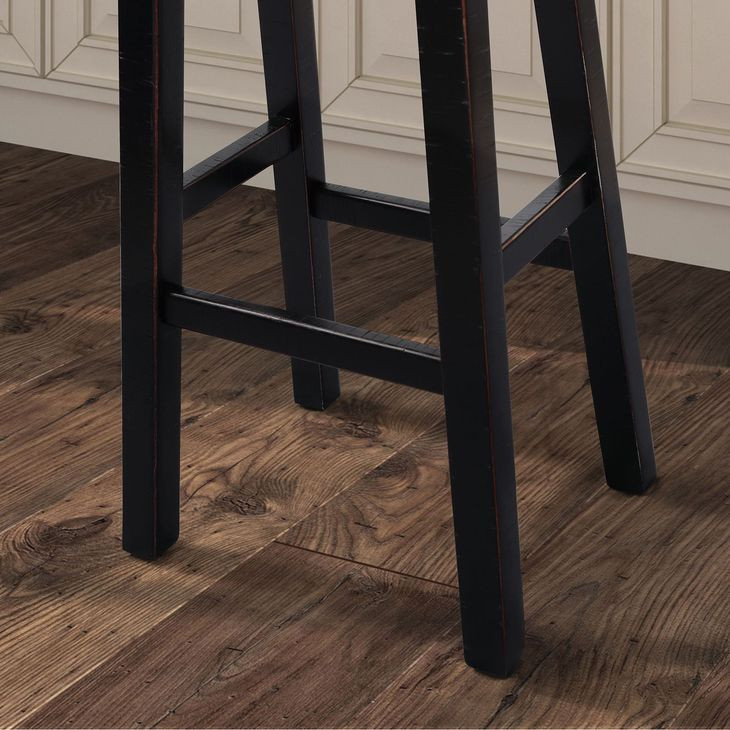 Biasca Black 24" Counter Height Stool Set of 2