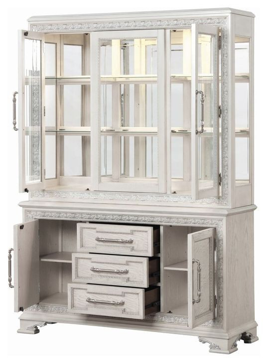 Stella Mia Ivory Hutch and Buffet with Storage
