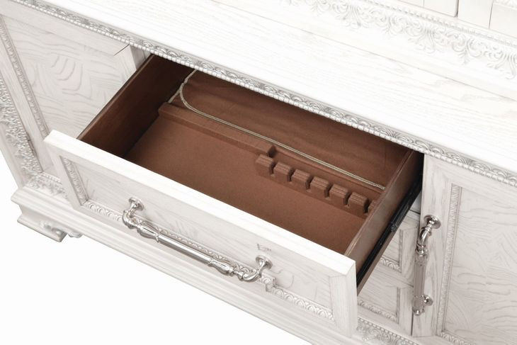 Stella Mia Ivory Extendable Rectangular Dining Room Set