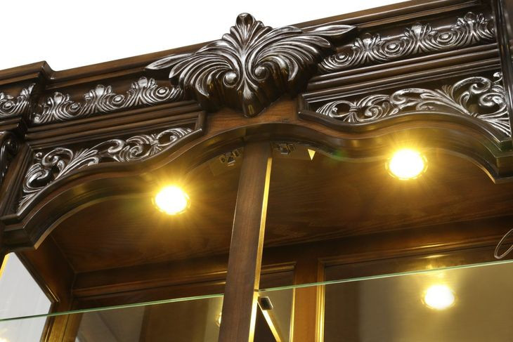 Promenade Dark Brown Lighting Curio Cabinet