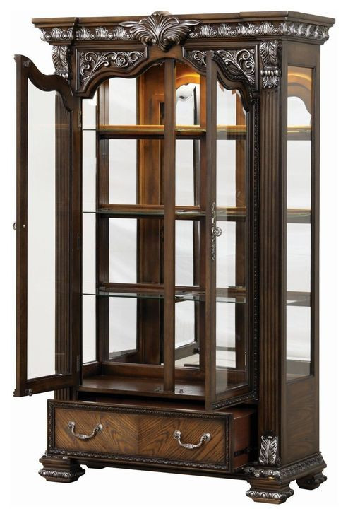 Promenade Dark Brown Lighting Curio Cabinet
