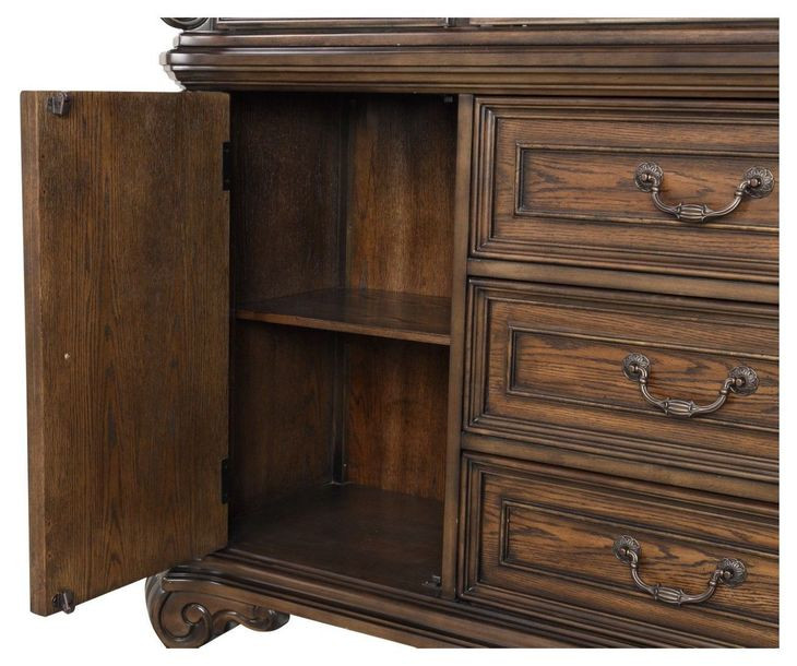 Leovanni Dark Brown Extendable Rectangular Dining Room Set