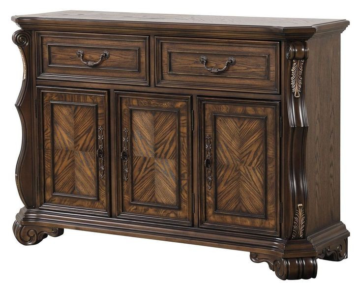 Leovanni Dark Brown Sideboard 2 Drawer Server