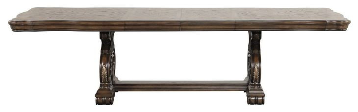 Leovanni Dark Brown 114" Extendable Rectangular Dining Table