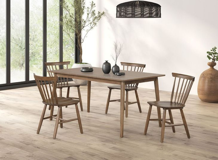 Beale Walnut Rectangular Dining Room Set