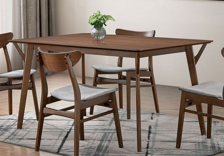 Skien Walnut Rectangular Dining Room Set