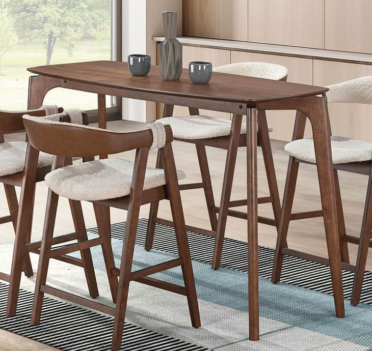 Ebikon Walnut 59" Oval Counter Height Table