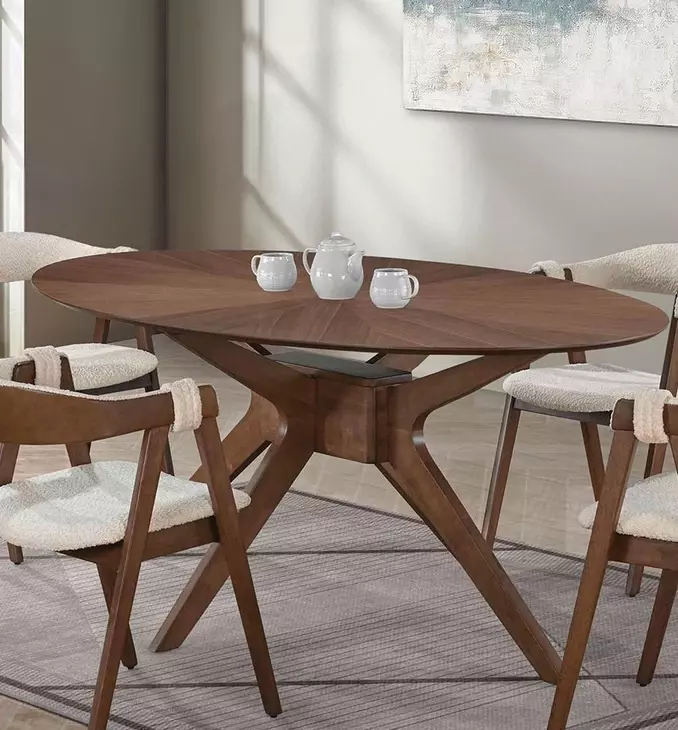 Ebikon Walnut 71" Oval Dining Table