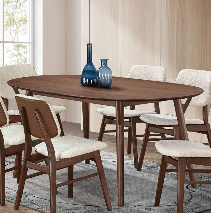 Uzwil Walnut Oval Dining Room Set