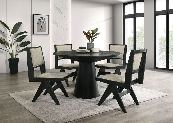 Tottenham Black 48" Round Dining Table
