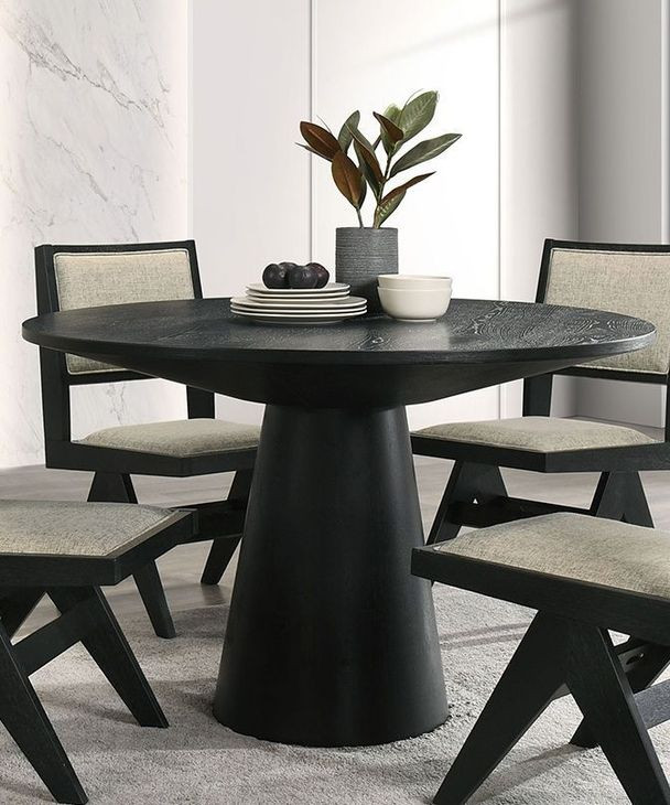 Tottenham Black 48" Round Dining Table