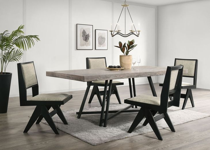 Tottenham Black 84" Rectangular Dining Room Set