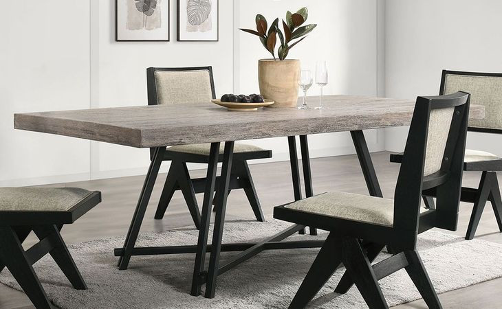 Tottenham Black 84" Rectangular Dining Table