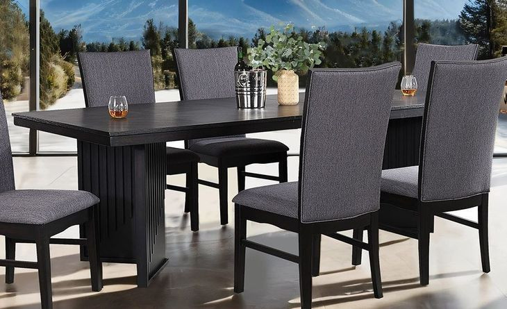 Easingwold Black 95" Extendable Rectangular Dining Table