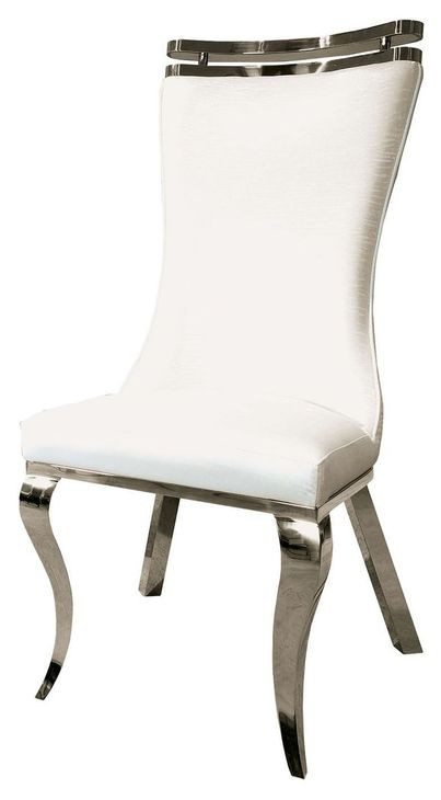 Palazzo White and Silver Side Chair Set of 2