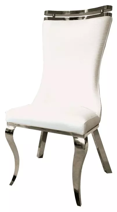 Palazzo White and Silver Side Chair Set of 2
