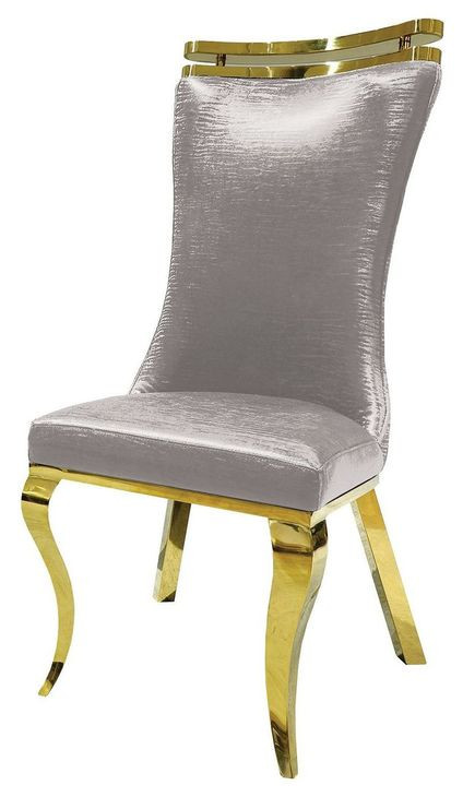 Palazzo Silver and Gold Side Chair Set of 2