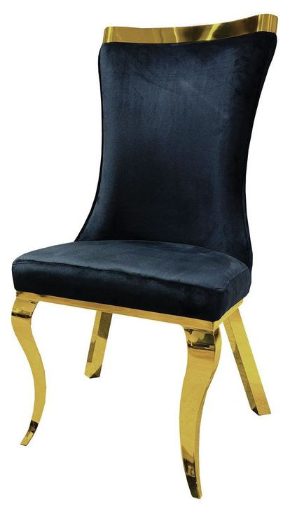 Basilicata Black Upholstered Side Chair Set of 2