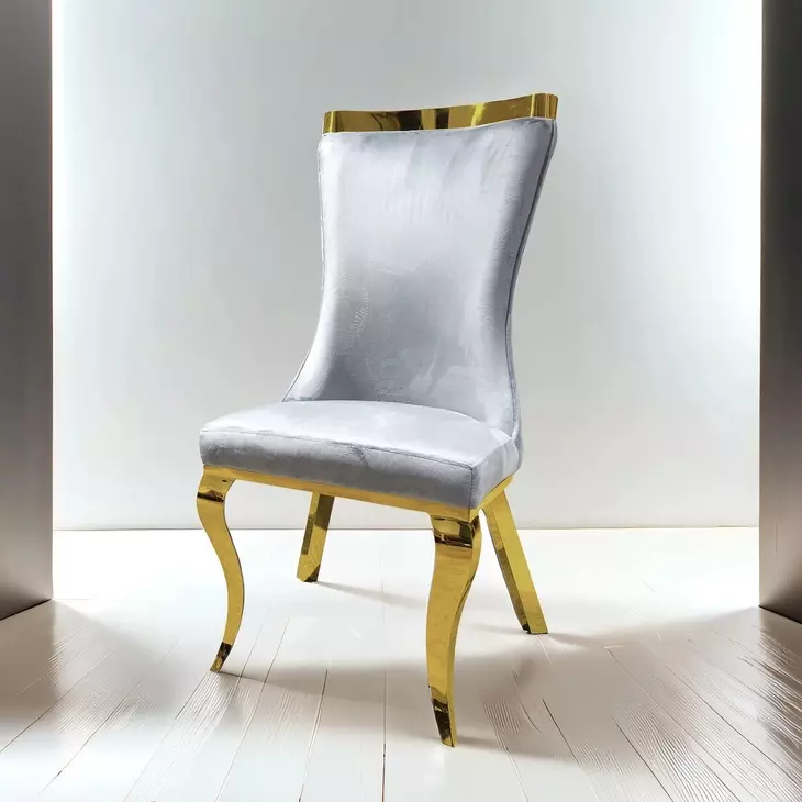 Basilicata Gray Upholstered Side Chair Set of 2
