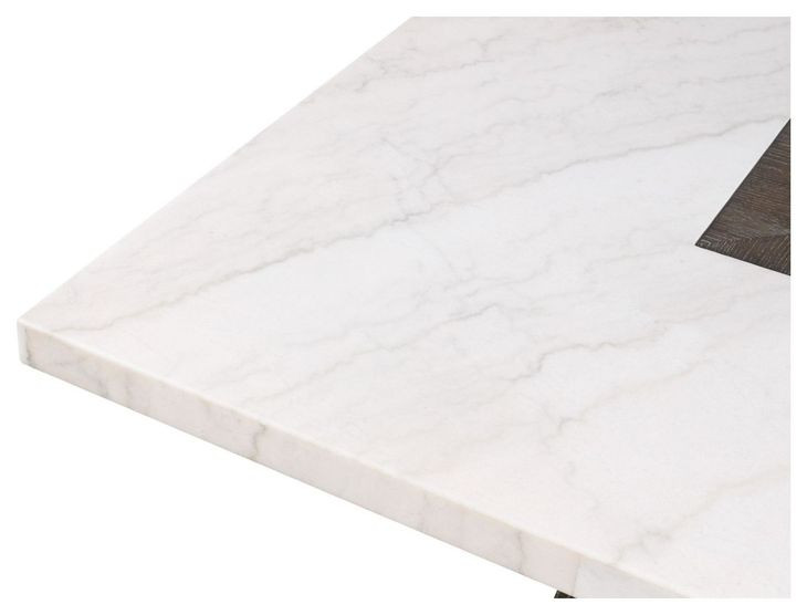 Grasten Dark Walnut 54" Square Counter Height Table with Marble Top