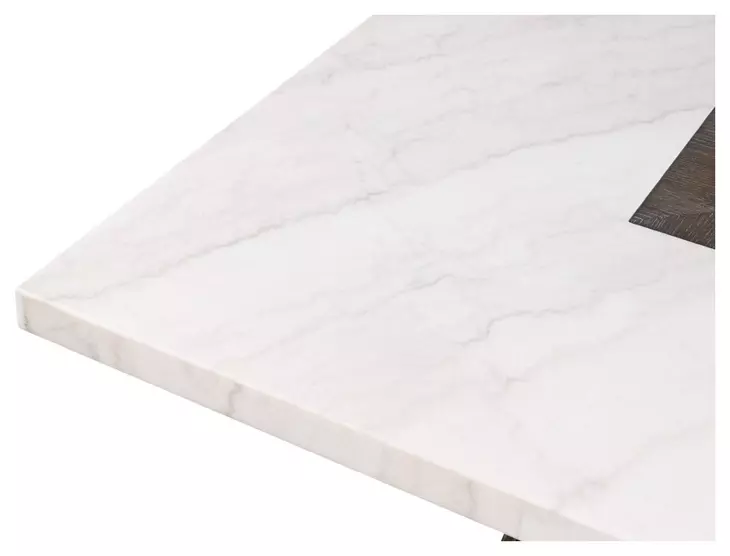 Grasten Dark Walnut 54" Square Counter Height Table with Marble Top