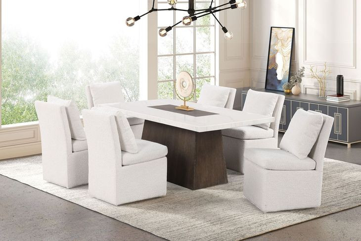 Grasten Dark Walnut Rectangular Dining Room Set