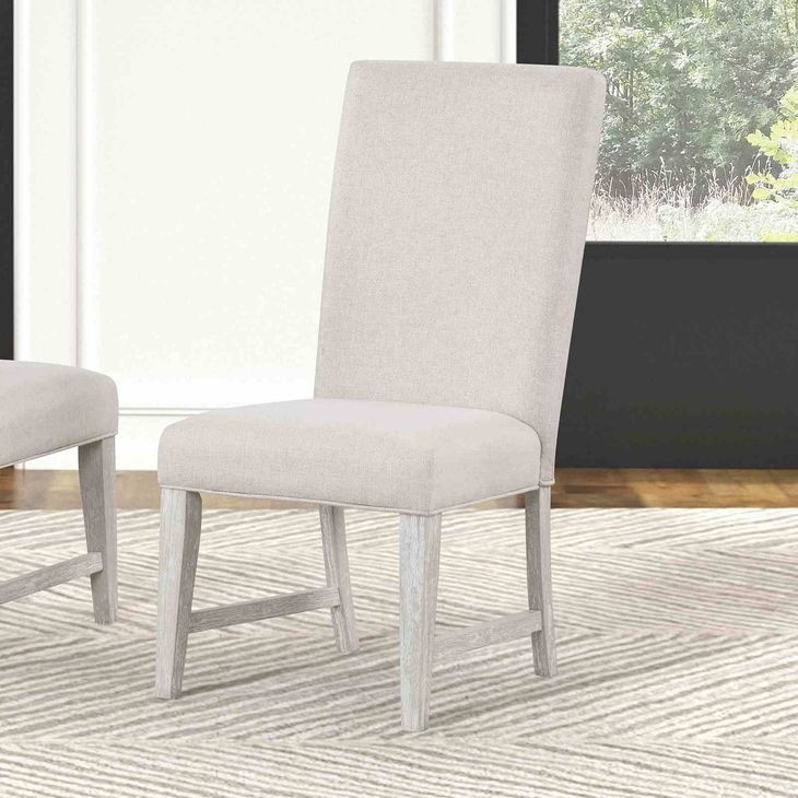 Argenthart Light Gray Upholstered Dining Chair Set of 2