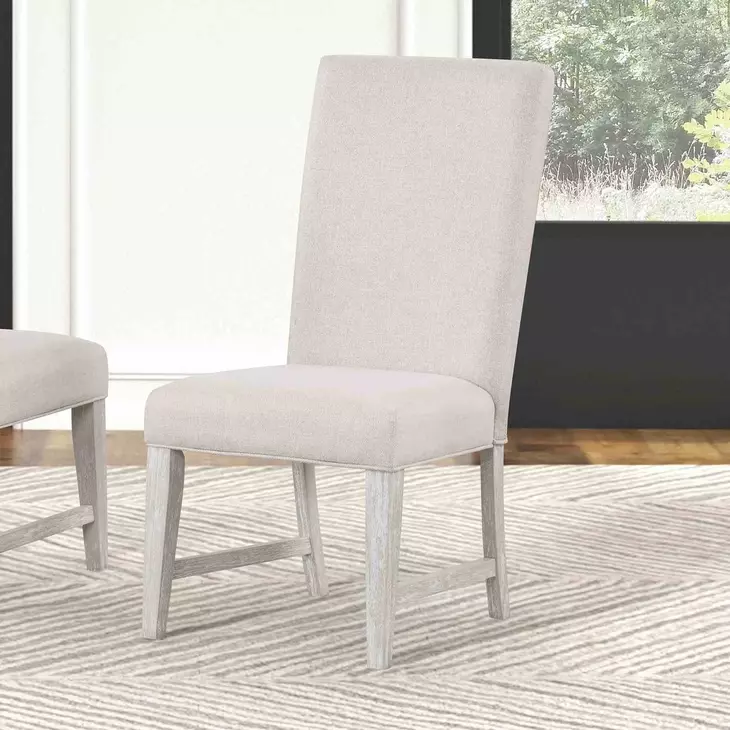 Argenthart Light Gray Upholstered Dining Chair Set of 2