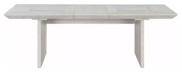 Argenthart Light Gray Extendable Rectangular Glass Top Dining Room Set