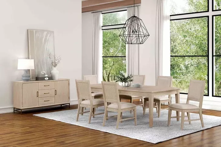 Sandnes Light Oak Extendable Rectangular Dining Room Set